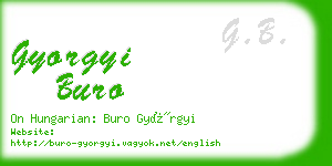 gyorgyi buro business card